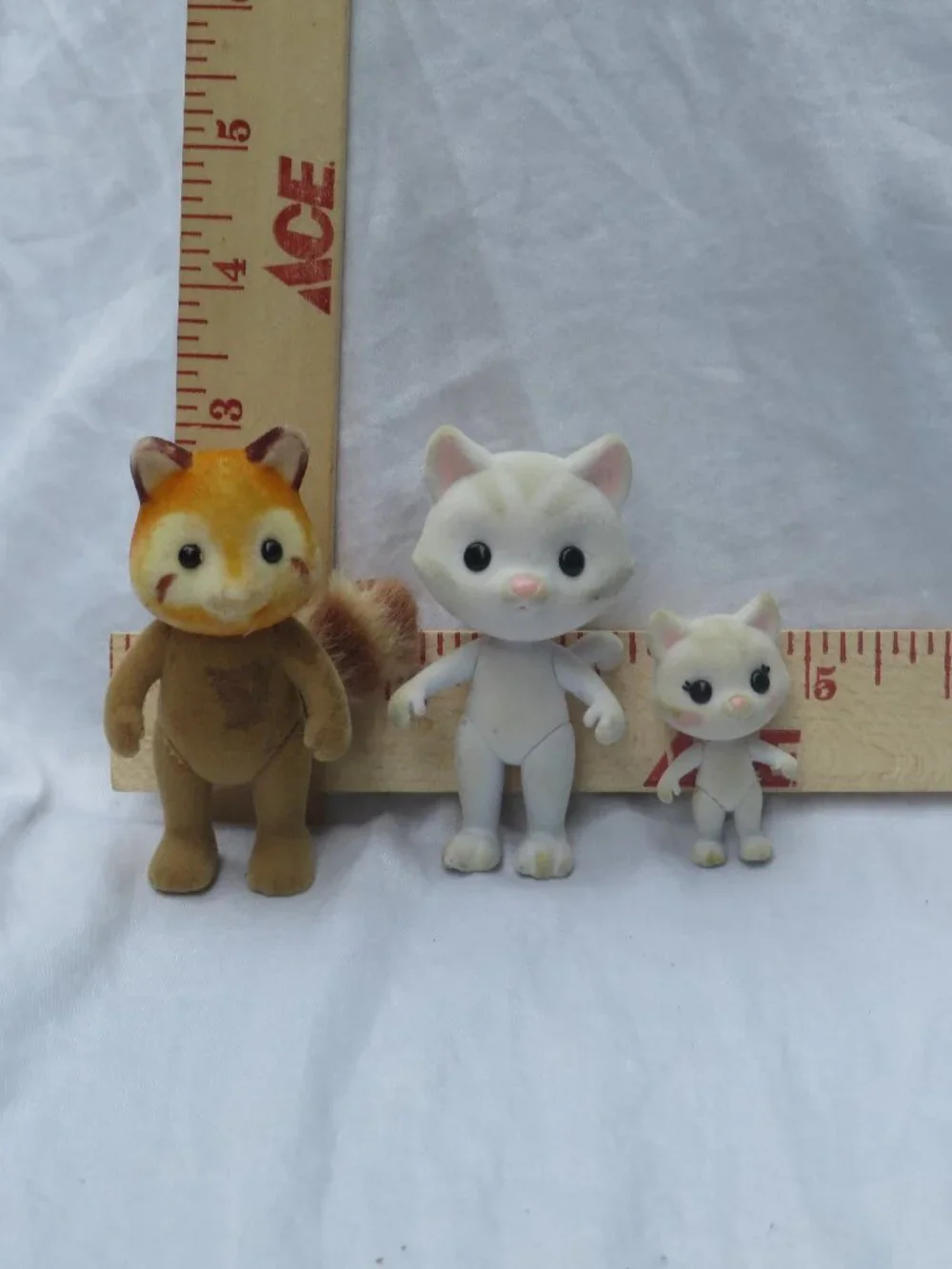 Vintage Sylvanian Families Flocked Animal Figurines Lot | Rare 90s Nostalgia Toy
